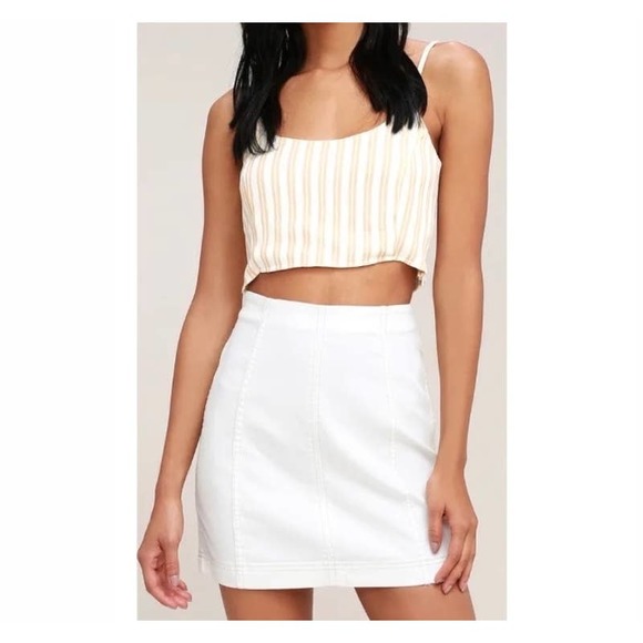 🛑SOLD🛑 NWT Free People Modern Femme Skirt White Size 12 - Picture 3 of 9